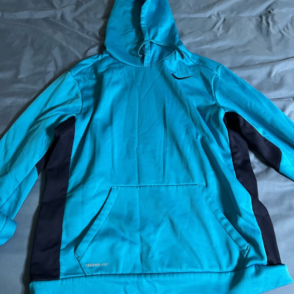 Nike Therma-Fit Blue Hoodie, Large